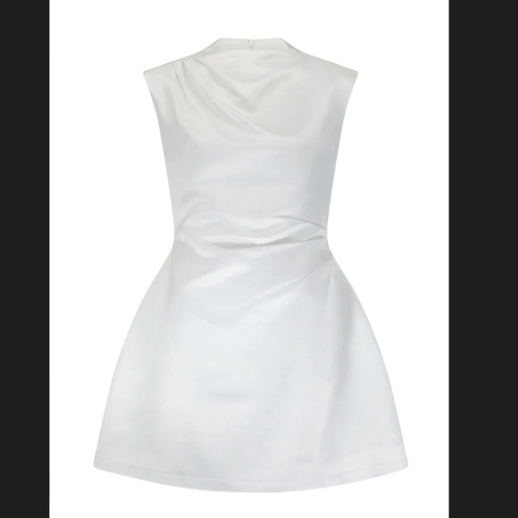 Odd Muse Dresses & Skirts - Odd Muse Satin Straight Neck Mini Dress